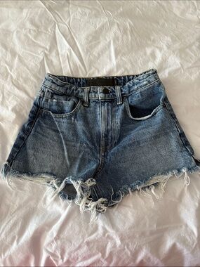 Denim x Alexander Wang Bite High-Rise Denim Shorts size 24